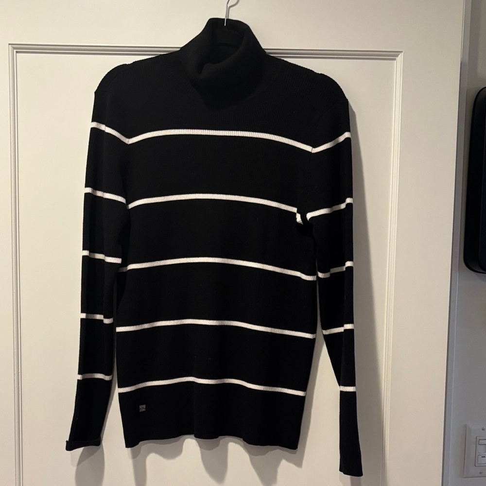 Ralph Lauren Black and White Turtleneck Sweater